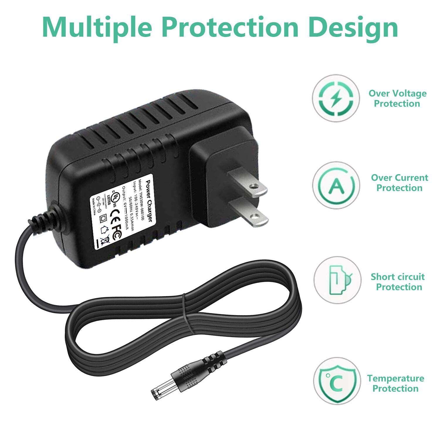 Amazon.com: 6V Kids Ride On Car Charger, 6 Volt Battery Charger